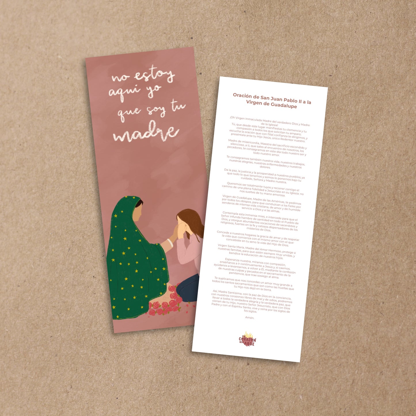 Bookmark de Oración "Virgen de Guadalupe" - 10 piezas
