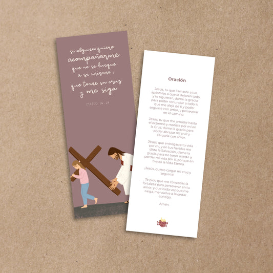 Bookmark de Oración "Carga tu Cruz" - 10 piezas