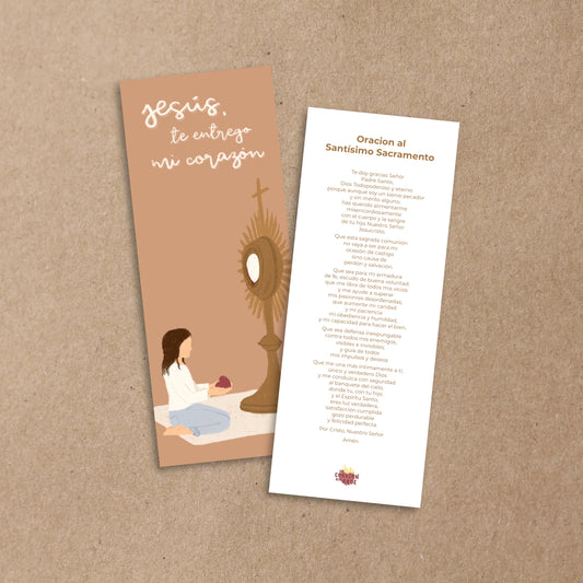 Bookmark  de Oración  "Te Entrego mi Corazón" - 10 piezas