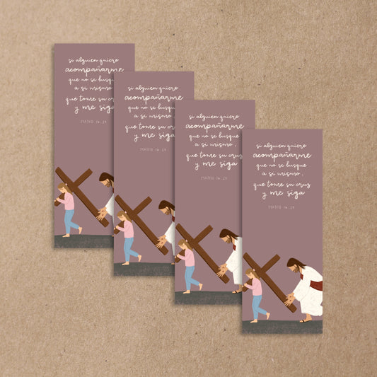 Bookmark de Oración "Carga tu Cruz" - 10 piezas