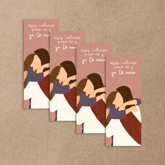 Bookmark de Oración "Eres Valiosa Para Mi" - 10 piezas