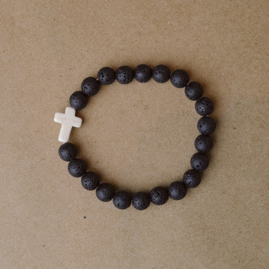 Pulsera Cruz Blanca Vulcano