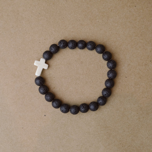 Pulsera Cruz Blanca Vulcano