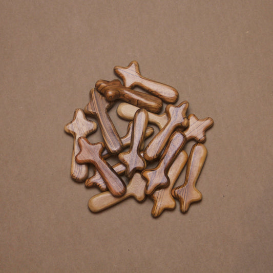 Cruz de Madera de Olivo "Standard" - 10 piezas