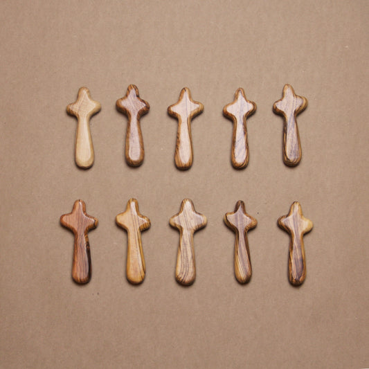 Cruz de Madera de Olivo "Standard" - 10 piezas