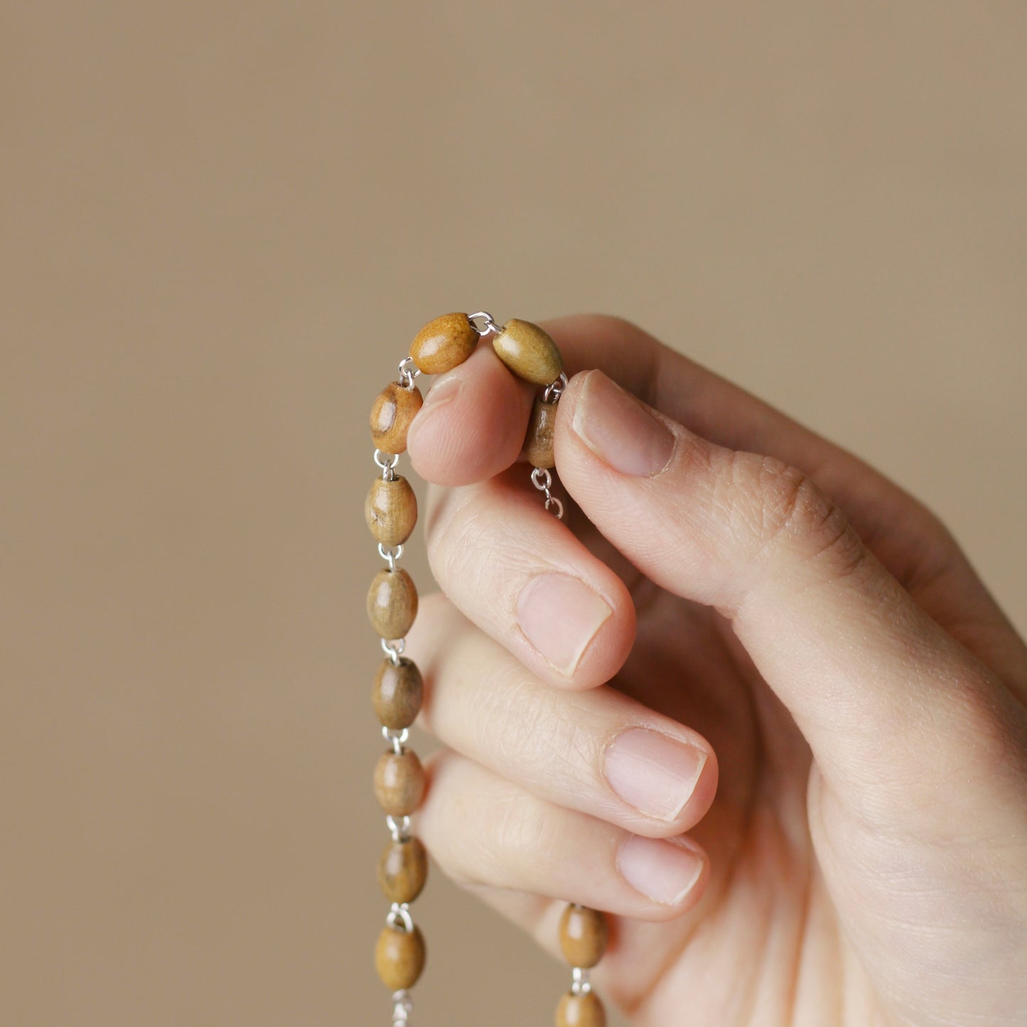 Rosario de Madera de Olivo