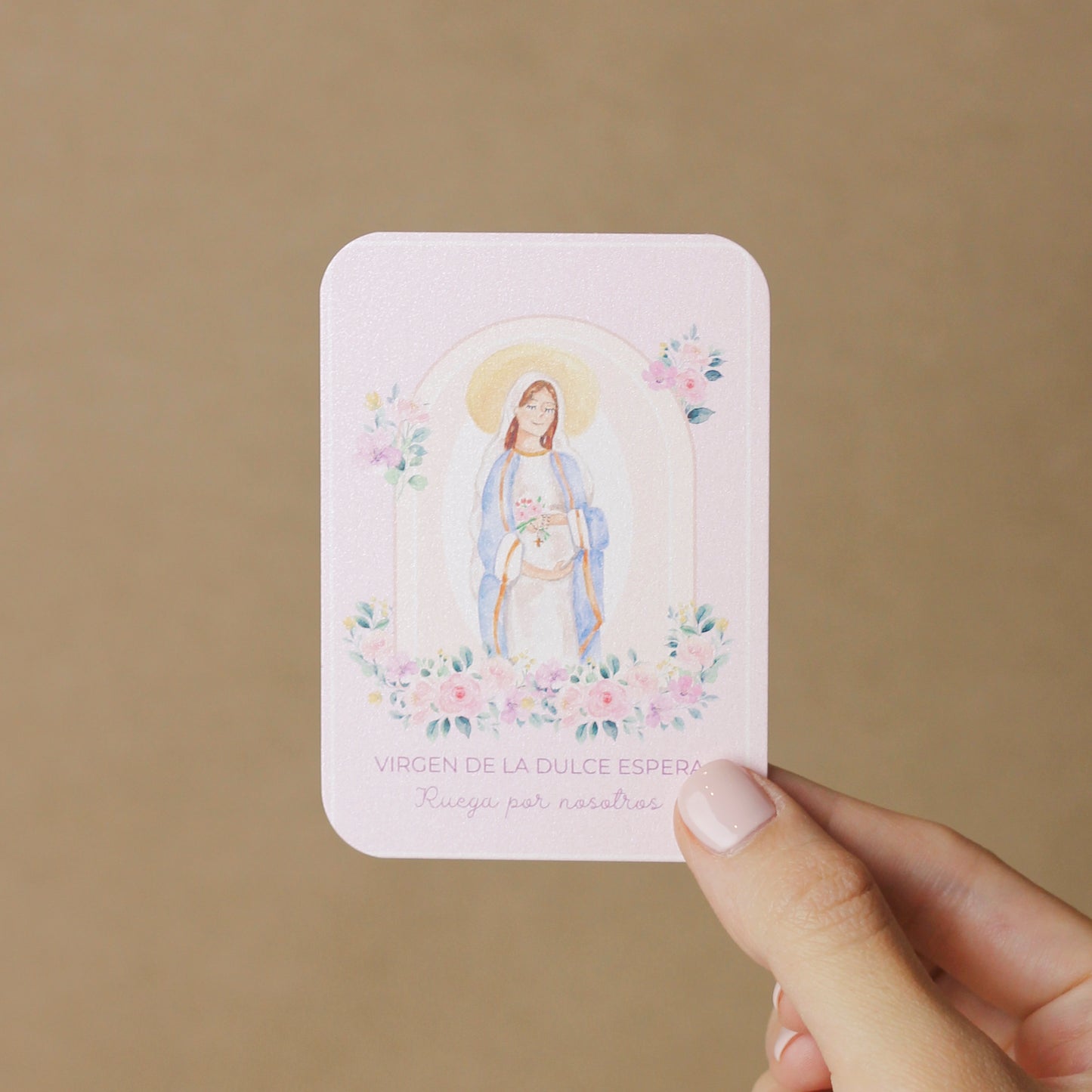 Tarjeta de Oración "Virgen de la Dulce Espera" (Pack de 4)