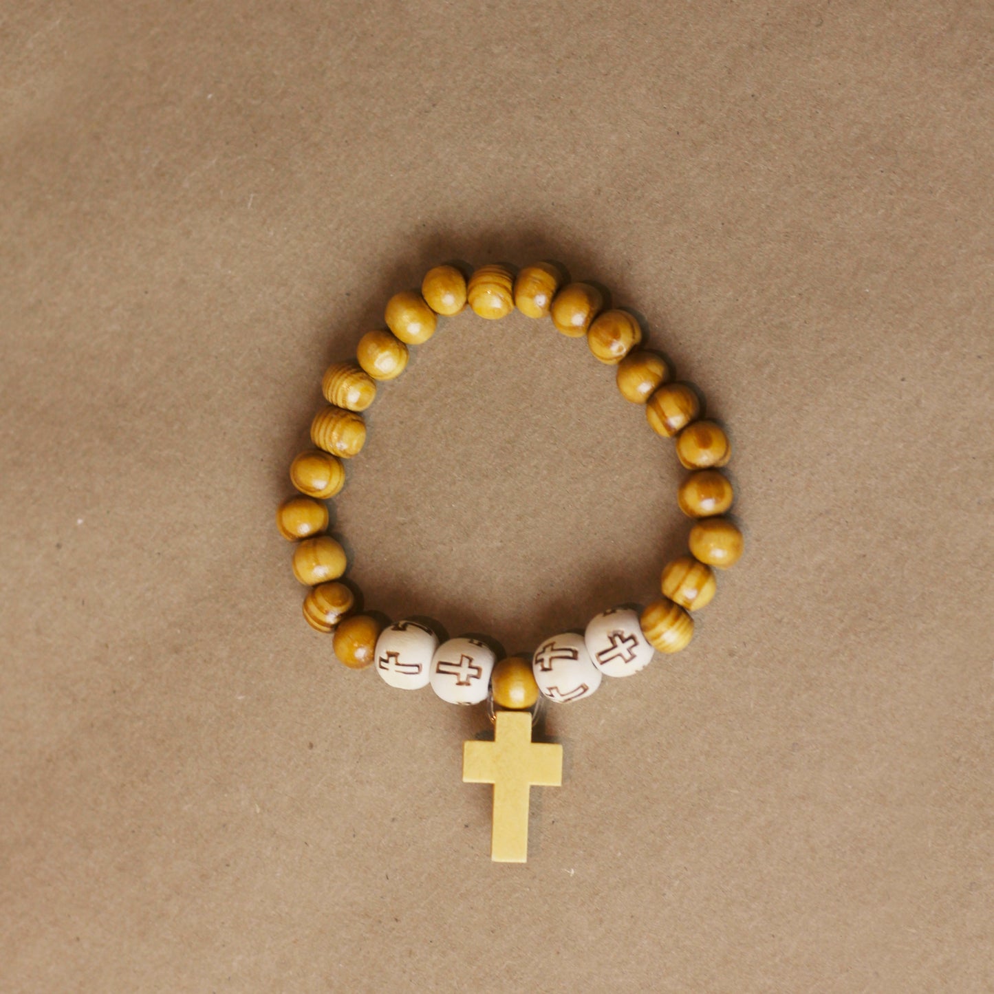 Pulsera Cruz Madera