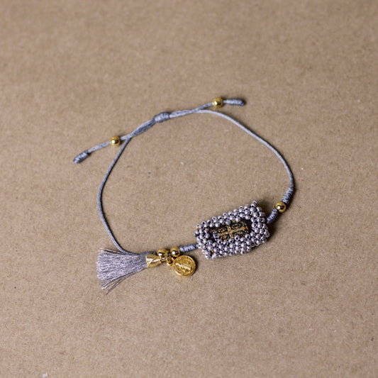 Escapulario Pulsera de Hilo con San Benito