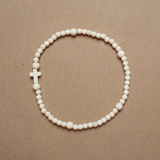 Rosario Pulsera Blanco